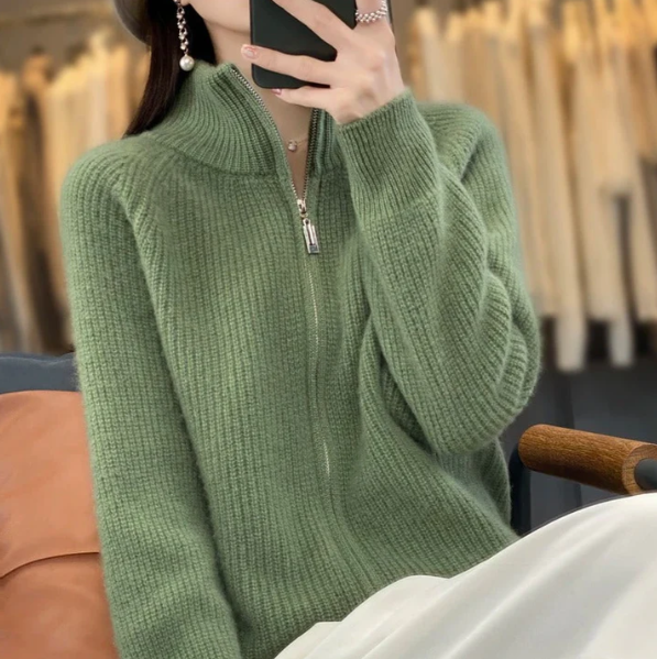 Vienna - Cardigan sofisticato con cerniera