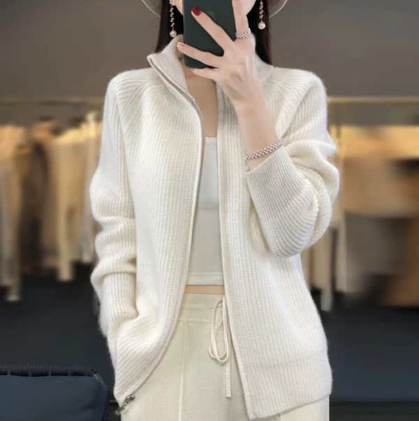 Vienna - Cardigan sofisticato con cerniera